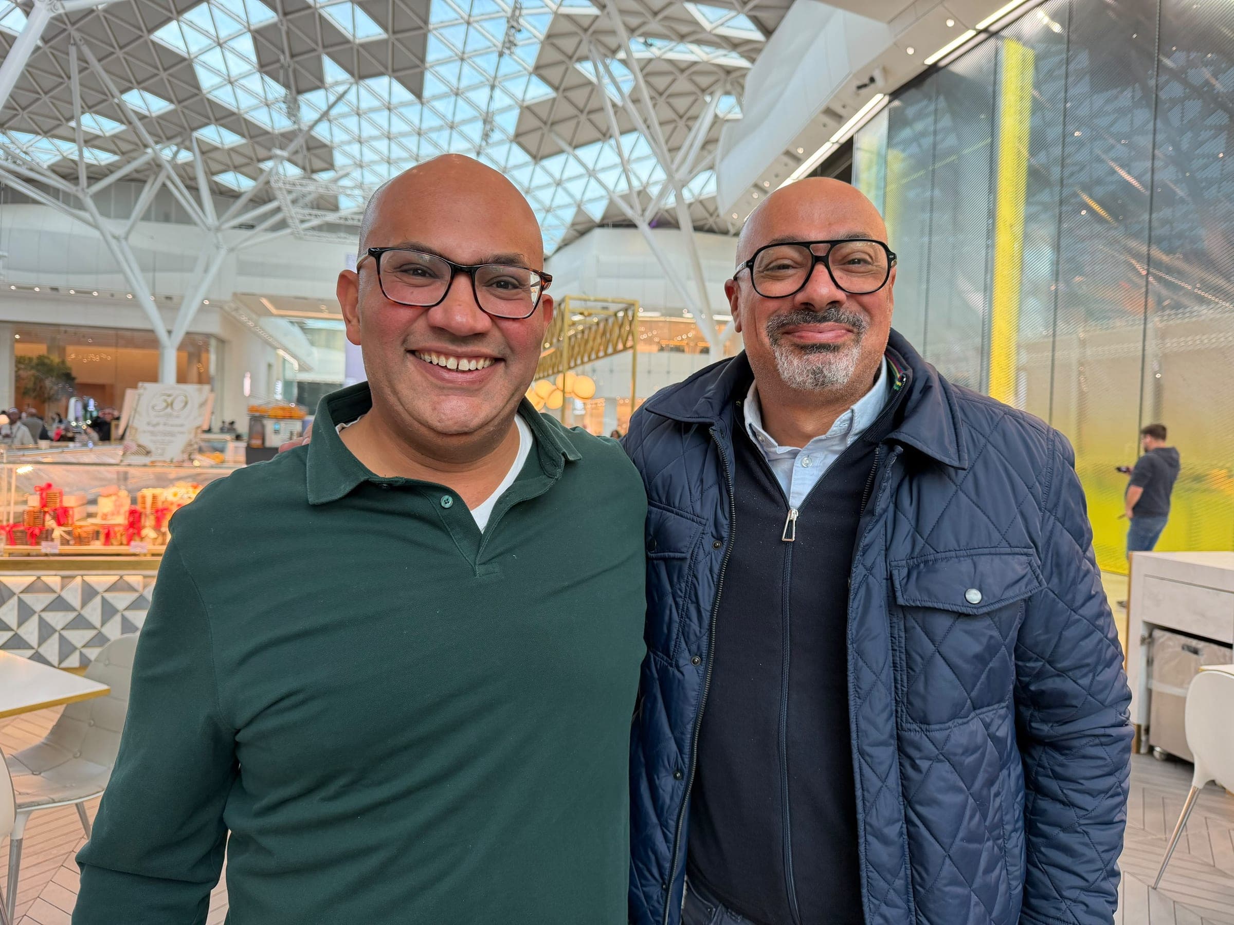 Mohamed Elmasry, co-founder and CEO of Tactful AI, with Hatem Dowidar, former Group CEO of e&
