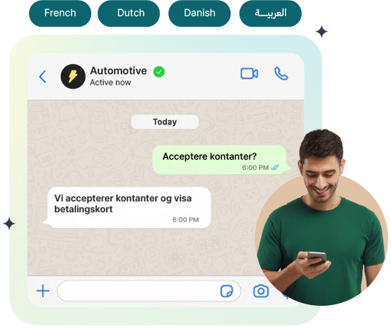 Multilingual bot for sales and support